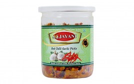 Jayani Red Chilli Garlic Pickle   Plastic Jar  400 grams